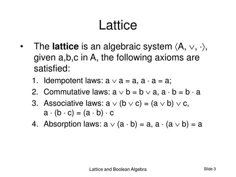 lattice and boolean algebra ppt