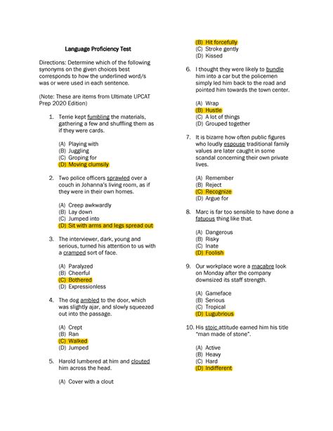 Lausd Proficiency Test