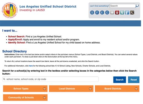 Lausd School Directory