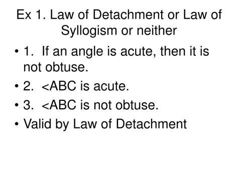 Law Of Detachment Geometry