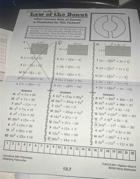 law of the donut multiplying polynomials answer