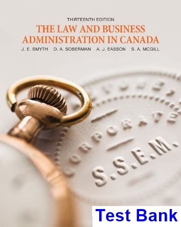 Read Online Law And Business Administration In Canada 13Th Ed Book 