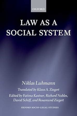 Read Law As A Social System Oxford Socio Legal Studies 