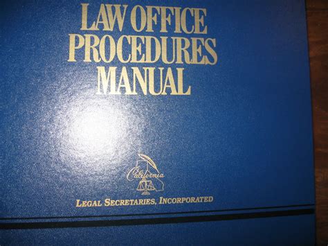 Read Law Office Procedures Manual 