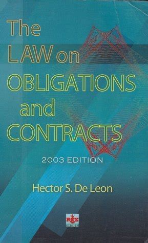 Read Law On Obligations And Contracts By Hector De Leon Pdf Download 