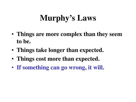Laws Of Murphy