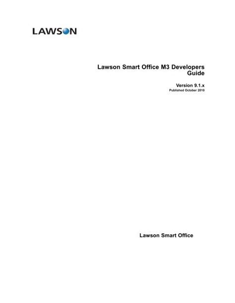 Full Download Lawson Smart Office End User Guide 