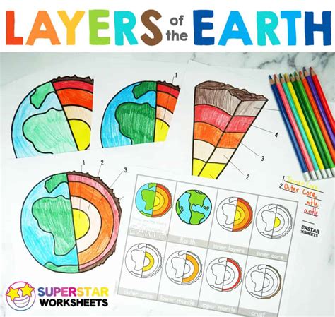 Layers Of The Earth Worksheets Superstar Worksheets Layers Of The Earth Coloring Sheet - Layers Of The Earth Coloring Sheet
