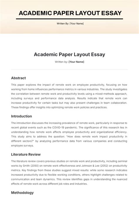 Download Layout Of A Thesis Paper 