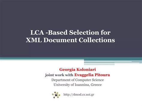 Read Lca Based Selection For Xml Document Collections 