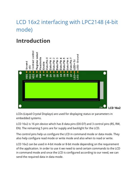 Lcd With Lpc2148 C Language Program