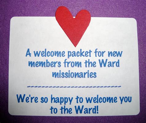 lds welcome to the ward packet 8