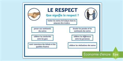 le respect et le ma c pris