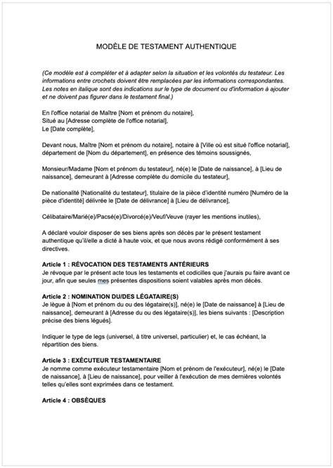 le testement francais