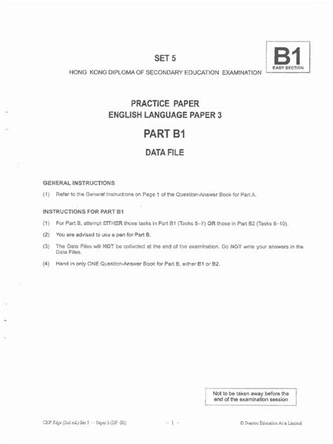 Read Le Cep Set 5 Paper 3 