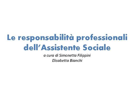 Full Download Le Responsabilit Professionali Dellassistente Sociale 