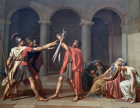 Louis David Le Serment des horaces The Oath of the horaces 1784 XVIII th Century French school
