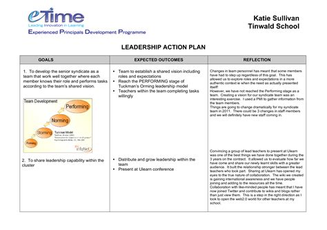 Read Online Leadership Action Plan Paper 