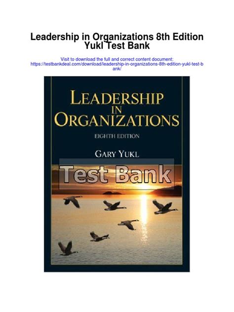 Read Online Leadership In Organizations Yukl 8Th Edition Pdf 