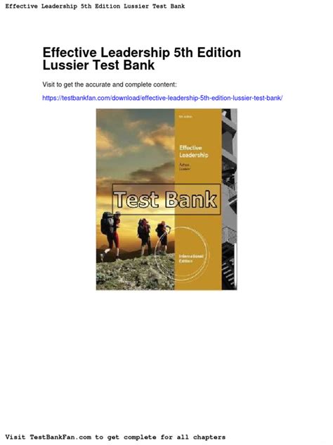 Read Leadership Lussier 5Th Edition 