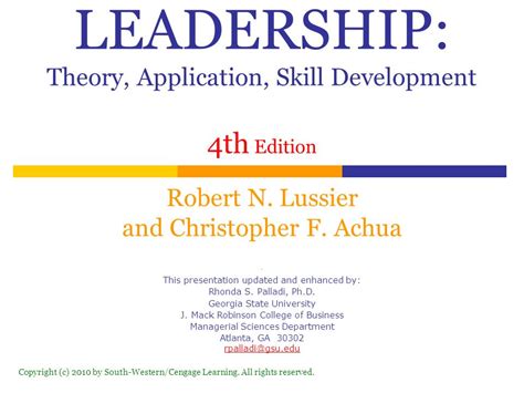 Download Leadership Theory Application And Skill Development 4Th Edition Download 