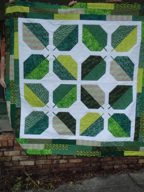leaf quilt green quilt modern quilt double bed quilt Etsy