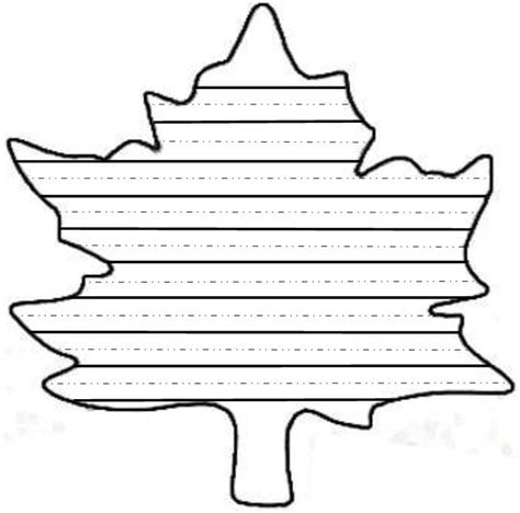 Leaf Writing Template Writing Template Leaf Template With Lines For Writing - Leaf Template With Lines For Writing