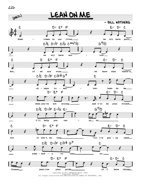 Lean On Me Chords