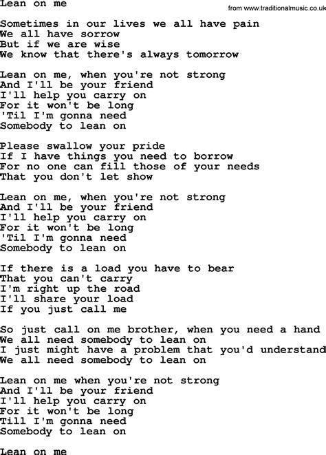 Lean On Song
