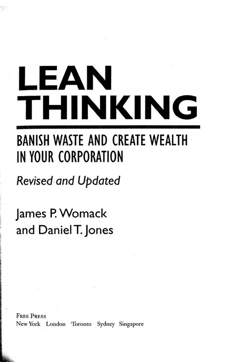 Lean Thinking Womack Pdf Download