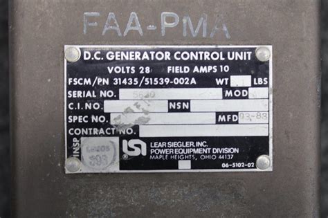 Lear Siegler Dc Generator Control Unit Manual