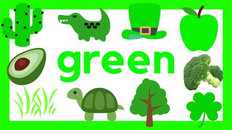 Learn About The Color Green Preschool Amp Kindergarten Green Objects For Preschool - Green Objects For Preschool