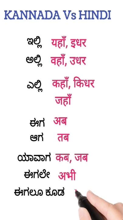 Learn Hindi Through Kannada