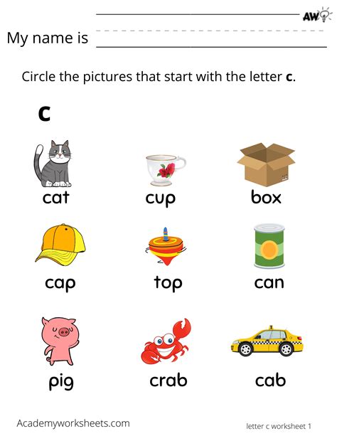 Learn The Letter C Worksheets Academy Worksheets Learning The Letter C - Learning The Letter C