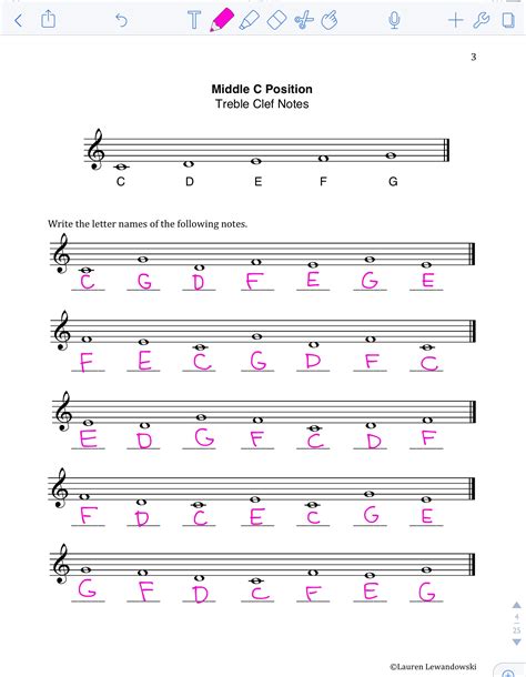 Learn The Notes Of The Treble Clef Music Treble Clef Practice Worksheet - Treble Clef Practice Worksheet