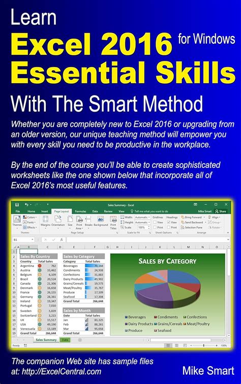 Full Download Learn Excel 2016 Essential Skills With The Smart Method Courseware Tutorial For Self Instruction To Beginner And Intermediate Level 