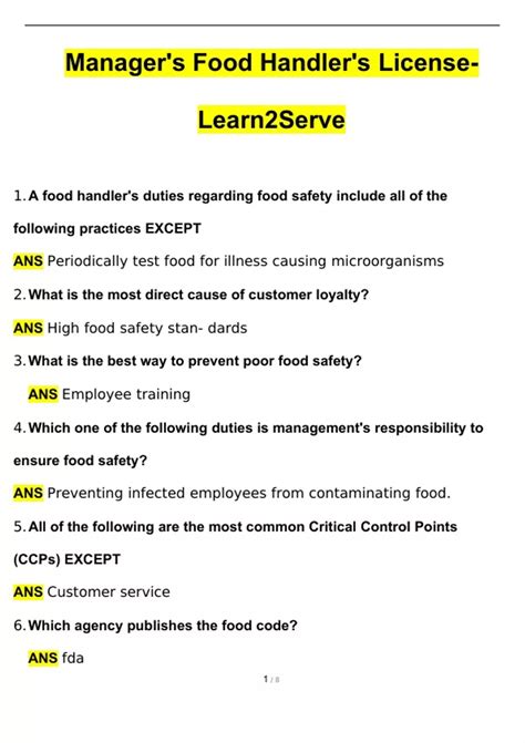 Read Online Learn2Serve Manager Exam Answers 