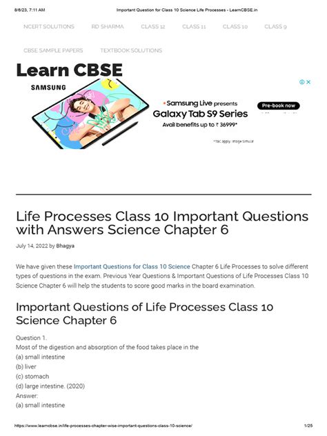 Learncbse In Class 10