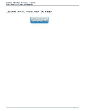 Read Online Learners Driver Test Document On Enatis 
