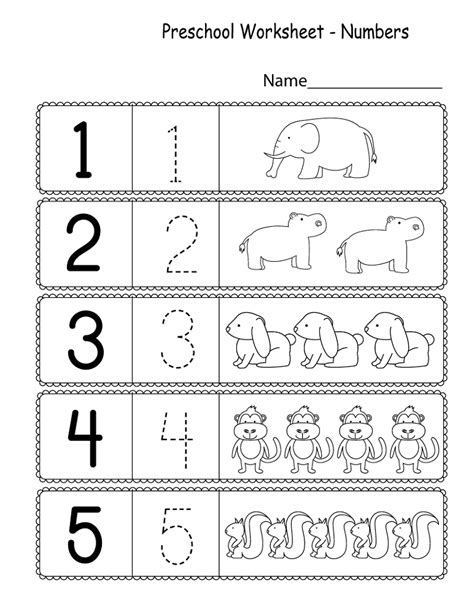 Learning 1 5 Part 2 Kindergarten Preschool Math 1 5 Preschool Worksheet - 1-5 Preschool Worksheet