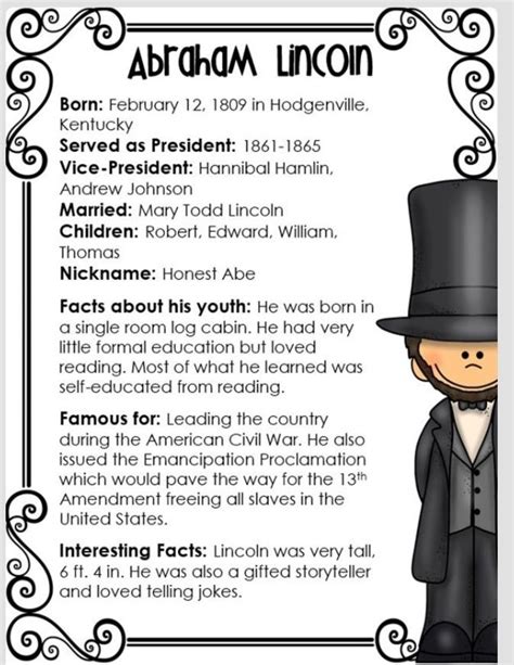 Learning About Abraham Lincoln 8211 3rd Amp 4th Abraham Lincoln Activities For 2nd Grade - Abraham Lincoln Activities For 2nd Grade