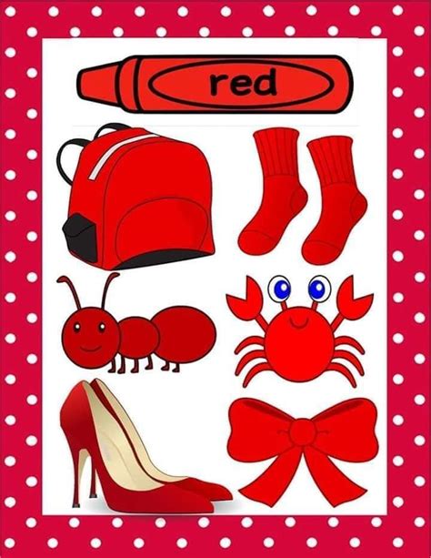 Learning Activities For The Color Red Learning The Color Red - Learning The Color Red