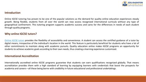 Learning Introduction Igcse