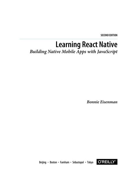 Learning React Native: Building Native Mobile Apps With Java Script