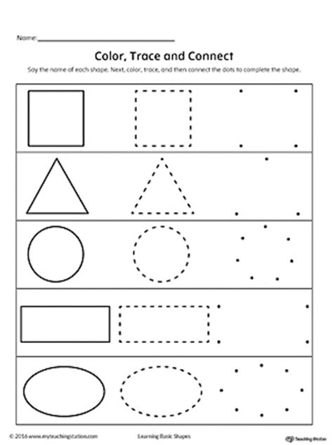 Learning Shapes Color Trace Connect And Draw A Heart Shape Worksheet For Preschool - Heart Shape Worksheet For Preschool