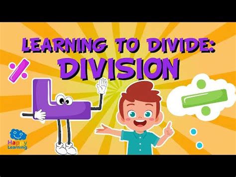 Learning To Divide Division Educational Videos For Kids Division For Children - Division For Children
