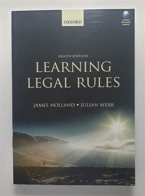 Download Learning Legal Rules Holland And Webb Eighth Edition Pdf Book 