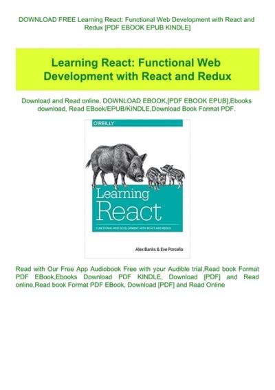 Download Learning React Functional Web Development With React And Flux 