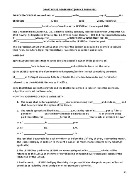 Lease Deed Format