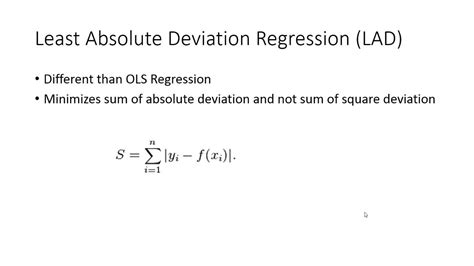 Least Absolute Deviation